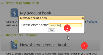 Creating a new account book